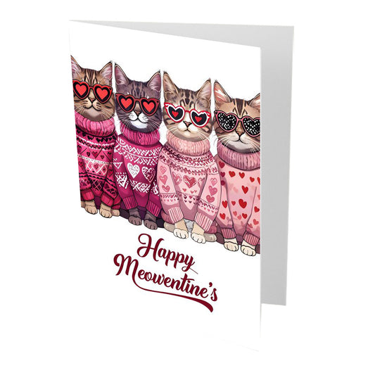 Happy Meowentines Valentines Day Card