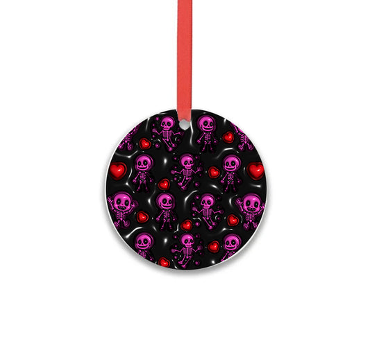 Skeletons Hearts Halloween Hanging Charm