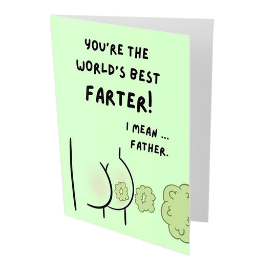 Worlds Best Farter Fathers Day Card