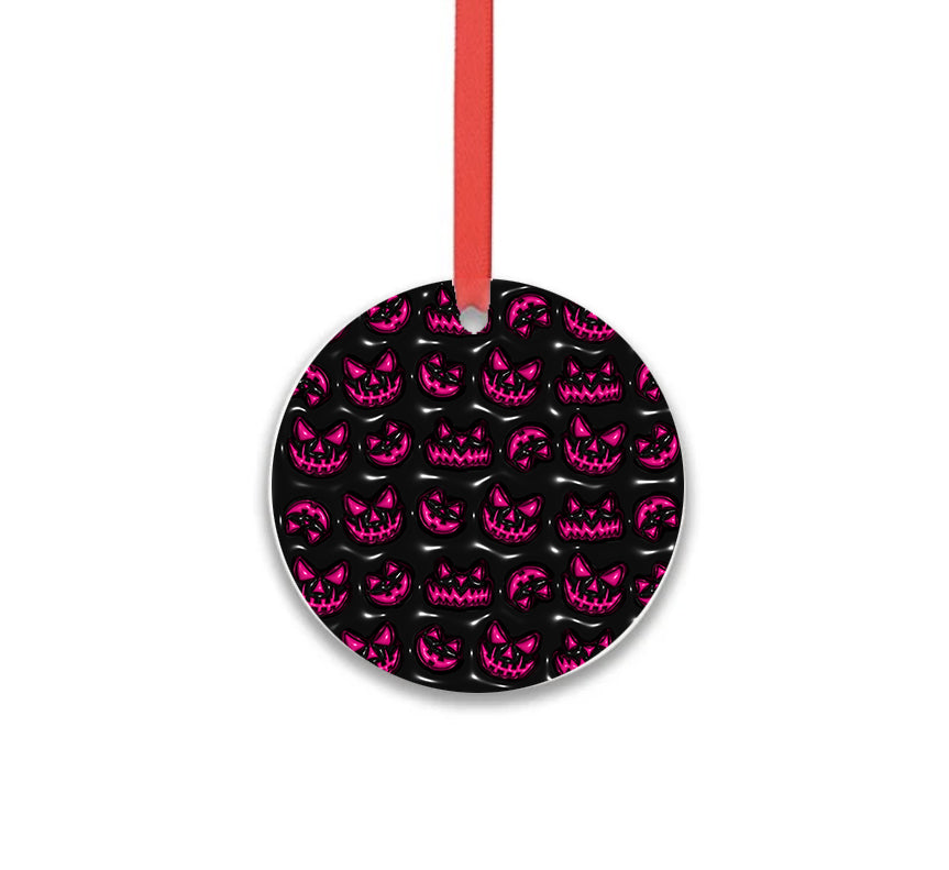 Pumpkins Black and Pink Halloween Hanging Charm