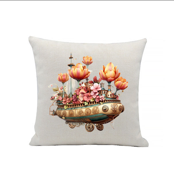 Steampunk Linen Cushion