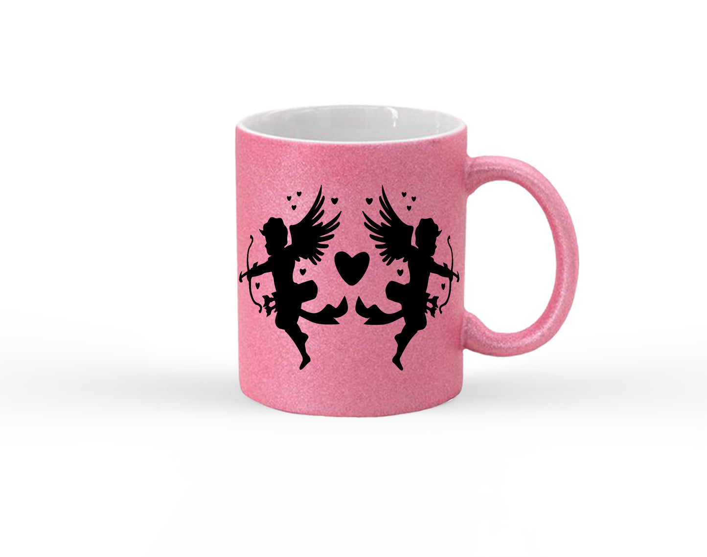 Two Cupid Glitter Mug