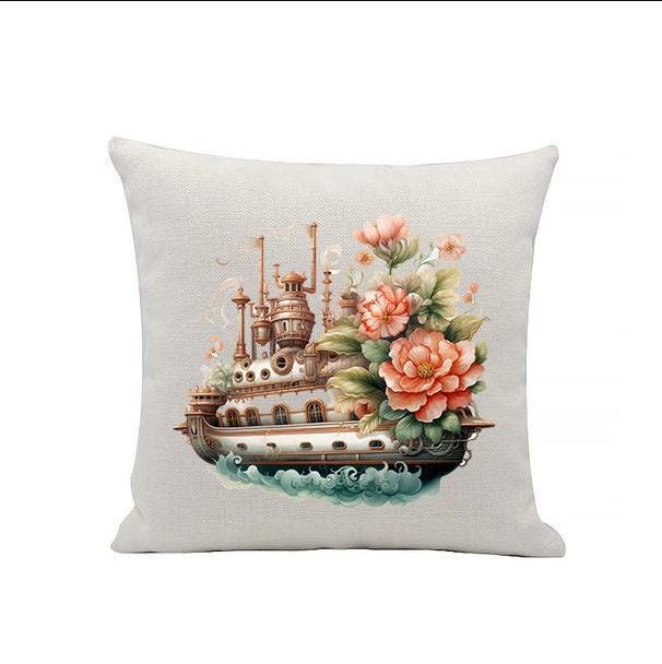 Steampunk Linen Cushion