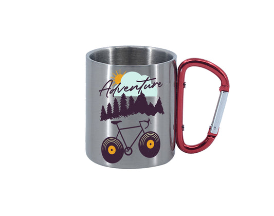 Adventure Carabiner Red Handle Mug