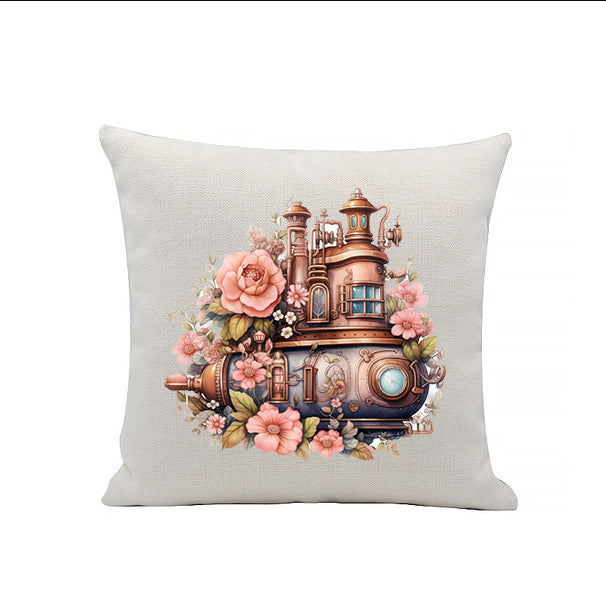 Steampunk Linen Cushion