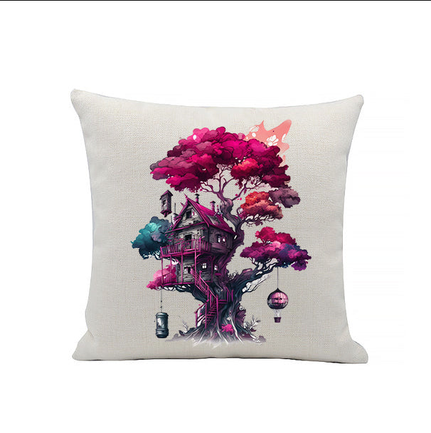 Steampunk Tree Linen Cushion