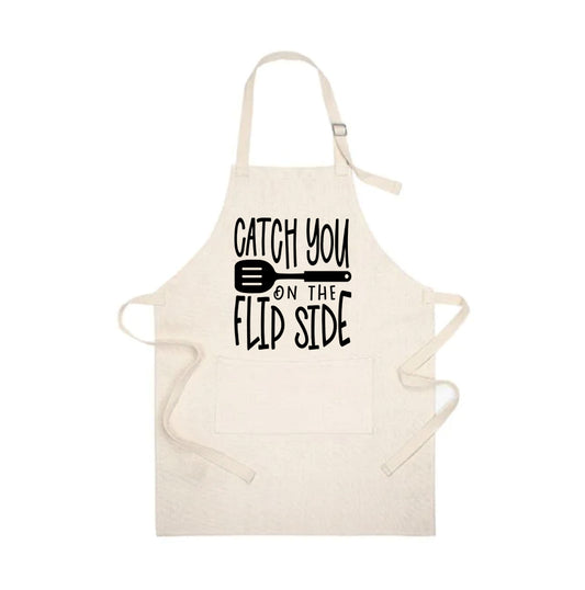 Catch You on the Flip Side Linen Apron