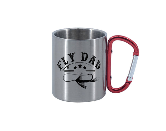 Fly Dad Carabiner Red Handle Mug