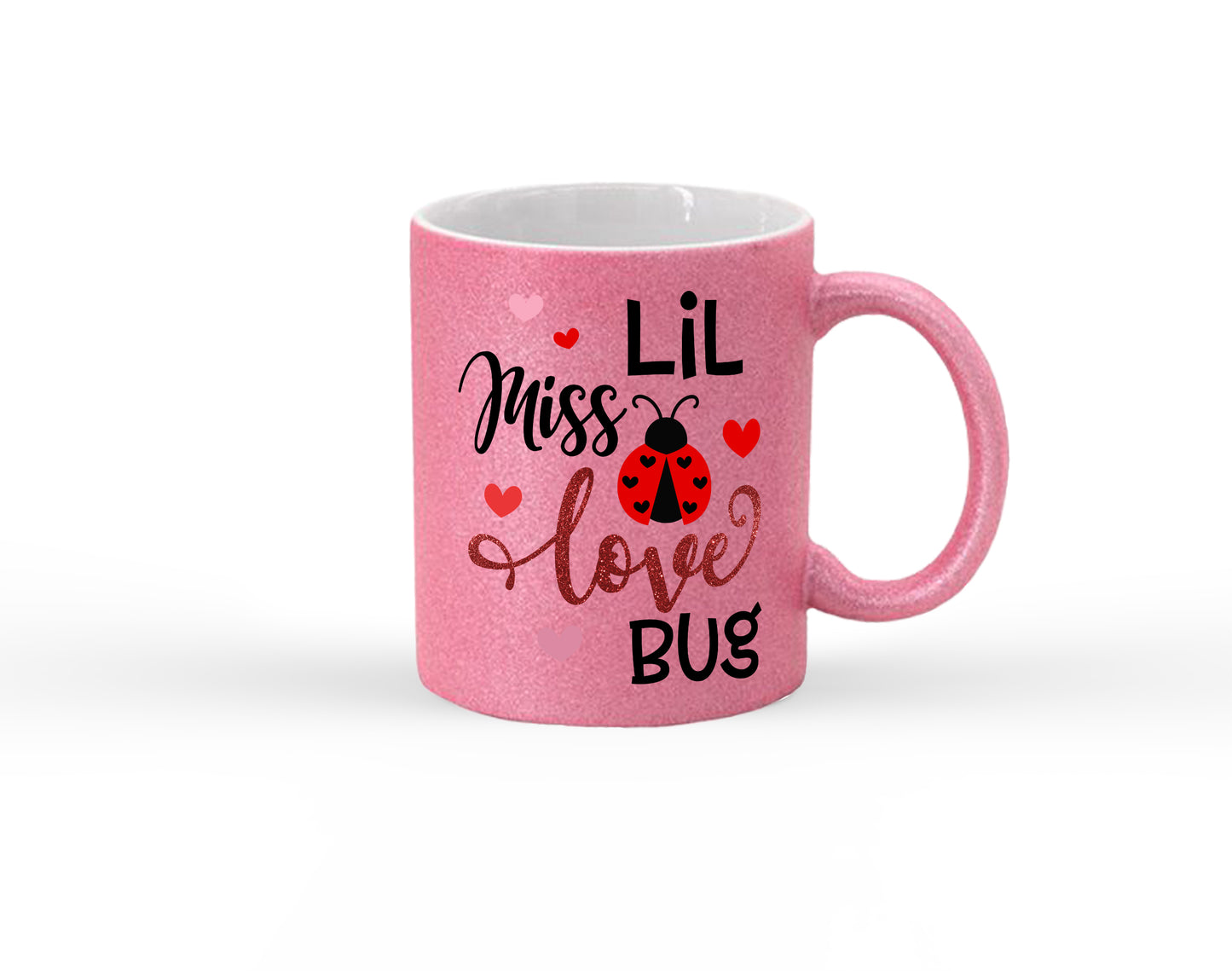 Lil Miss Love Bug Glitter Mug