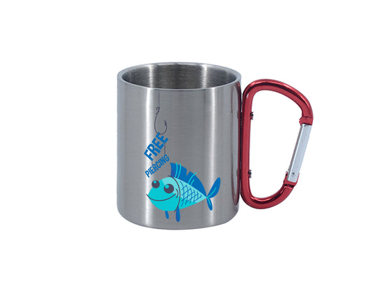 Free Piercing Carabiner Red Handle Mug