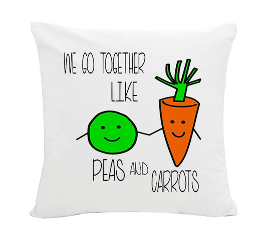 We go together like Peas and Carrots Soft Cushion