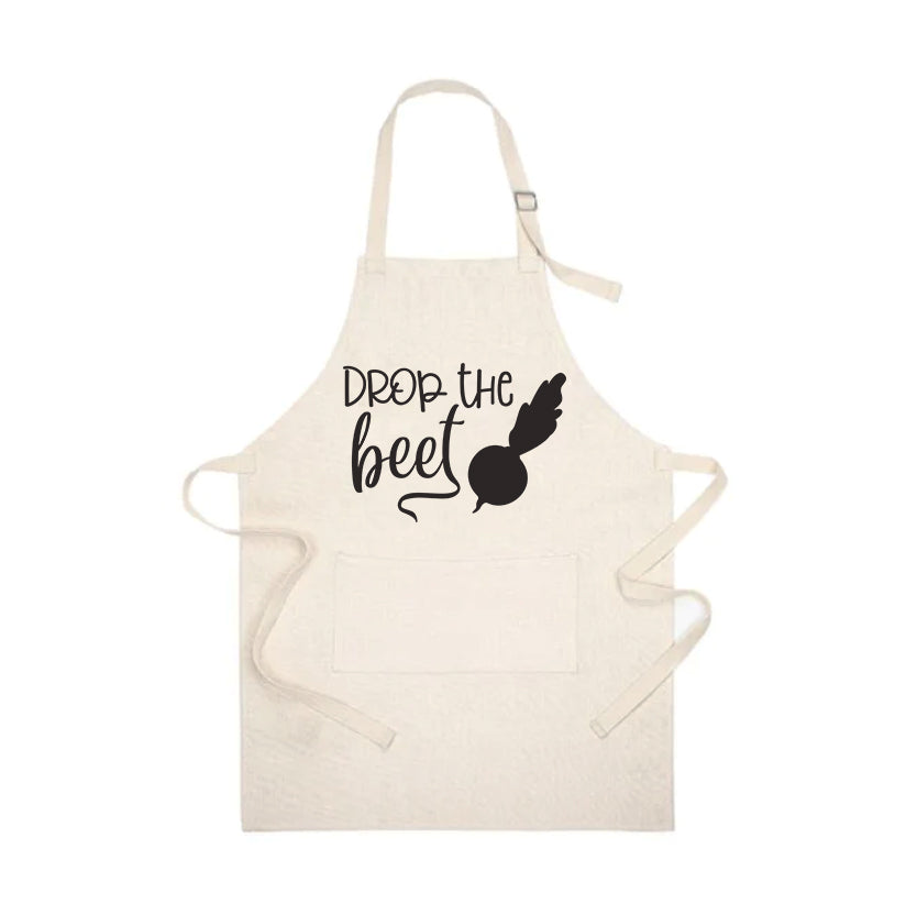 Drop the Beet Linen Apron