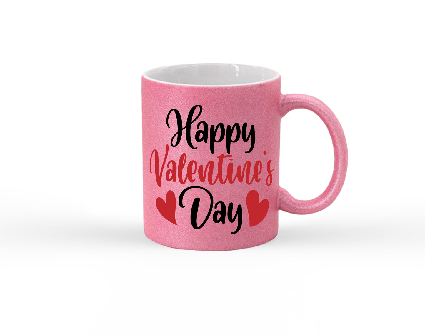 Happy Valentines Day Glitter Mug