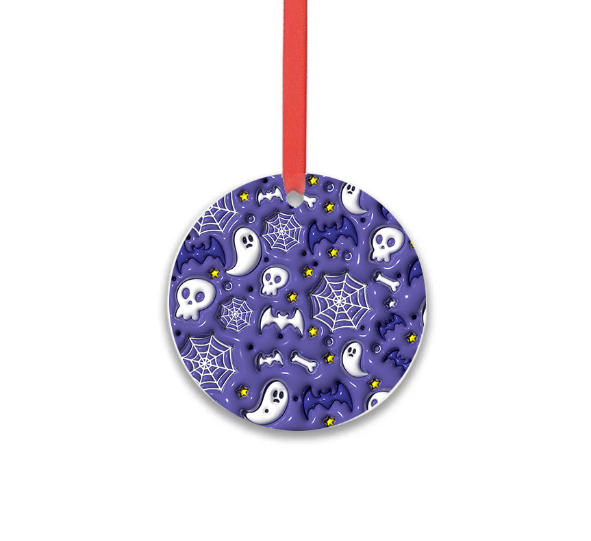 Ghosts and Spider Webs Halloween Hanging Charm