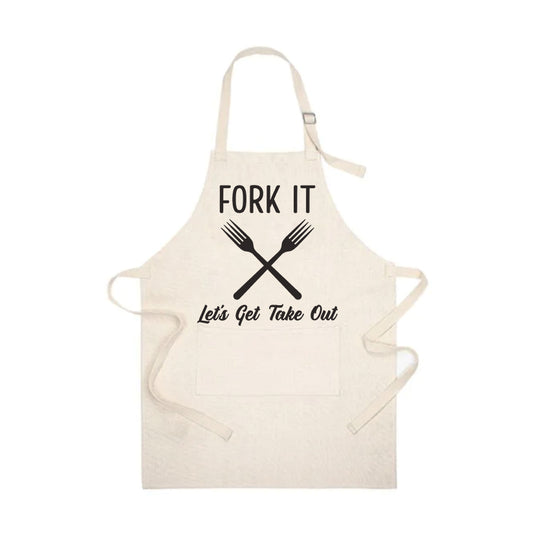 Fork It Lets Get Take Out Linen Apron