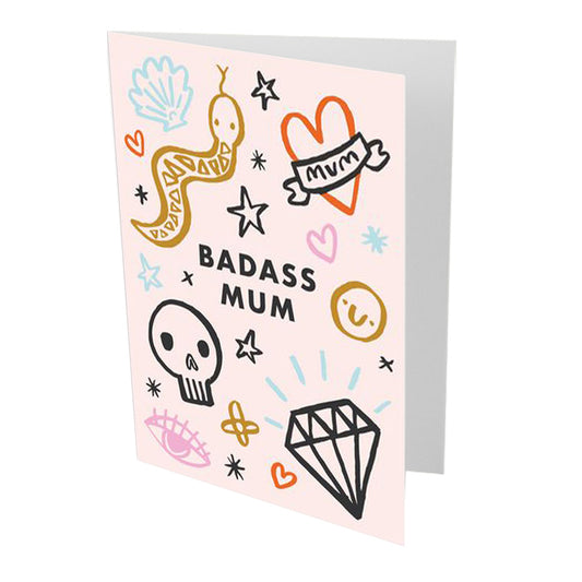 Badass Mum Mothers Day Card