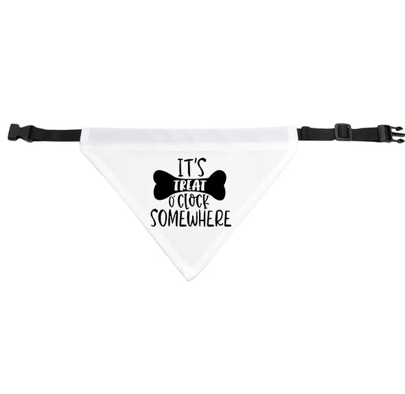 Its Treat O'Clock Somewhere Dog Bandana - Small