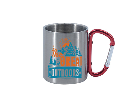 The Great Outdoors Carabiner Red Handle Mug