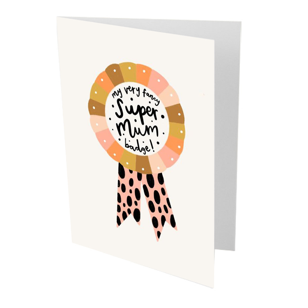 Super Mum Badge Mothers Day Card