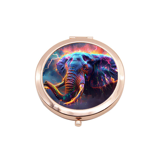 Elephant Rose Gold Compact Mirror