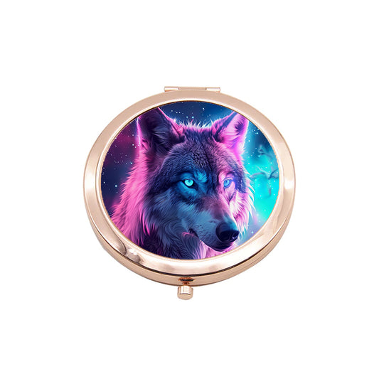 Wolf Rose Gold Compact Mirror