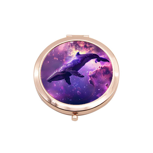 Whale Rose Gold Compact Mirror