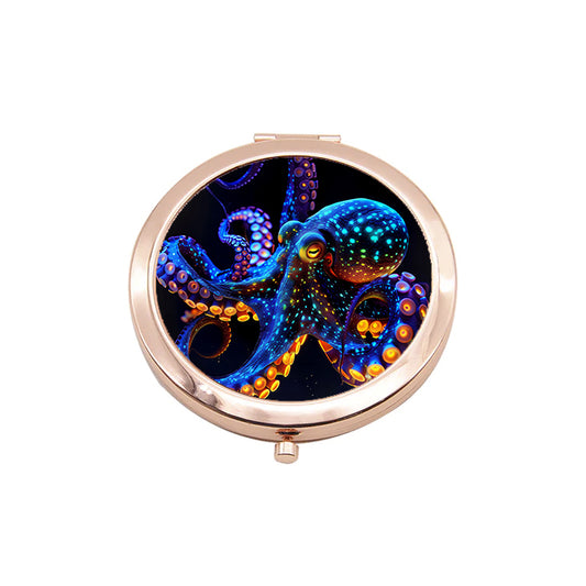 Octopus Rose Gold Compact Mirror