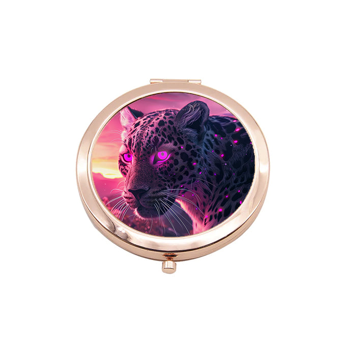 Leopard Rose Gold Compact Mirror