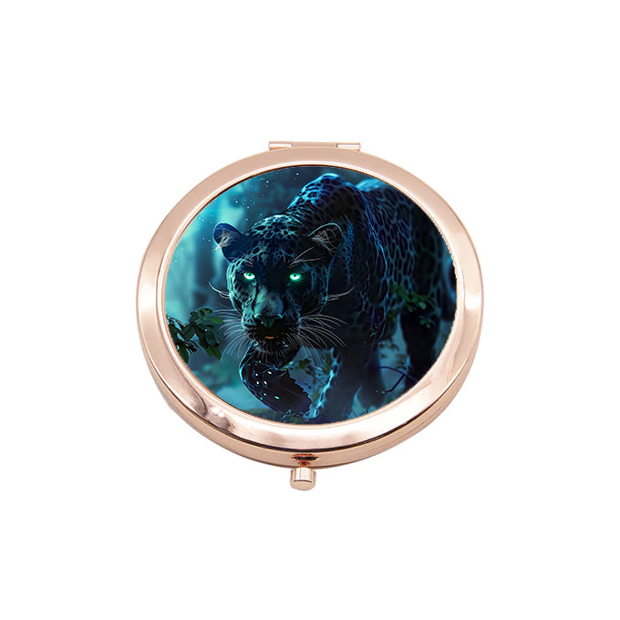 Leopard Rose Gold Compact Mirror