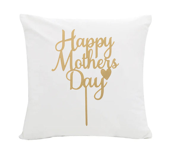 Happy Mothers Day Gold Soft Cushion