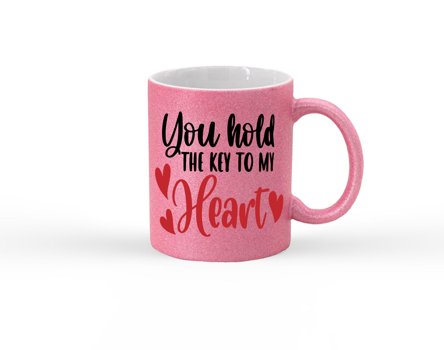 You Hold the Key to my Heart Glitter Mug