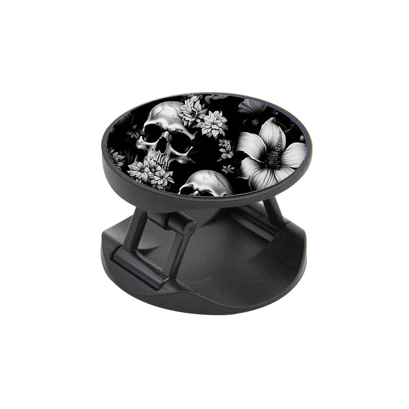 Black and White Skull Phone Stand