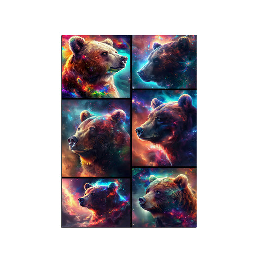 Bear Collage Metal Wall Art