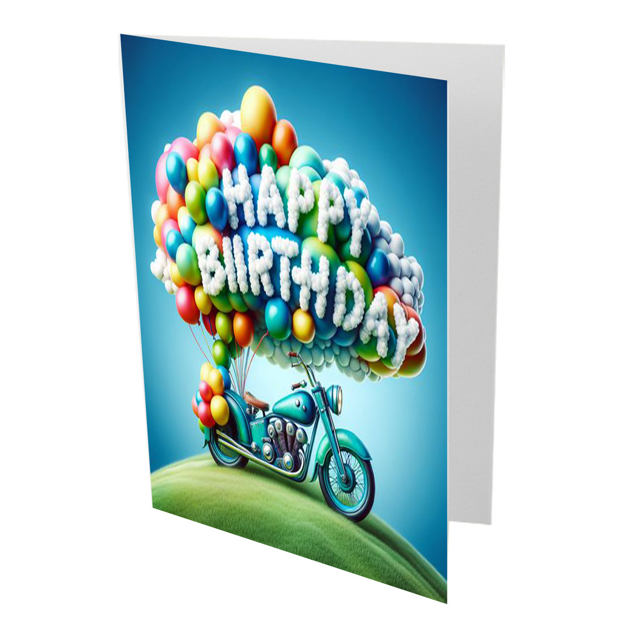 Motorbike Happy Birthday Card