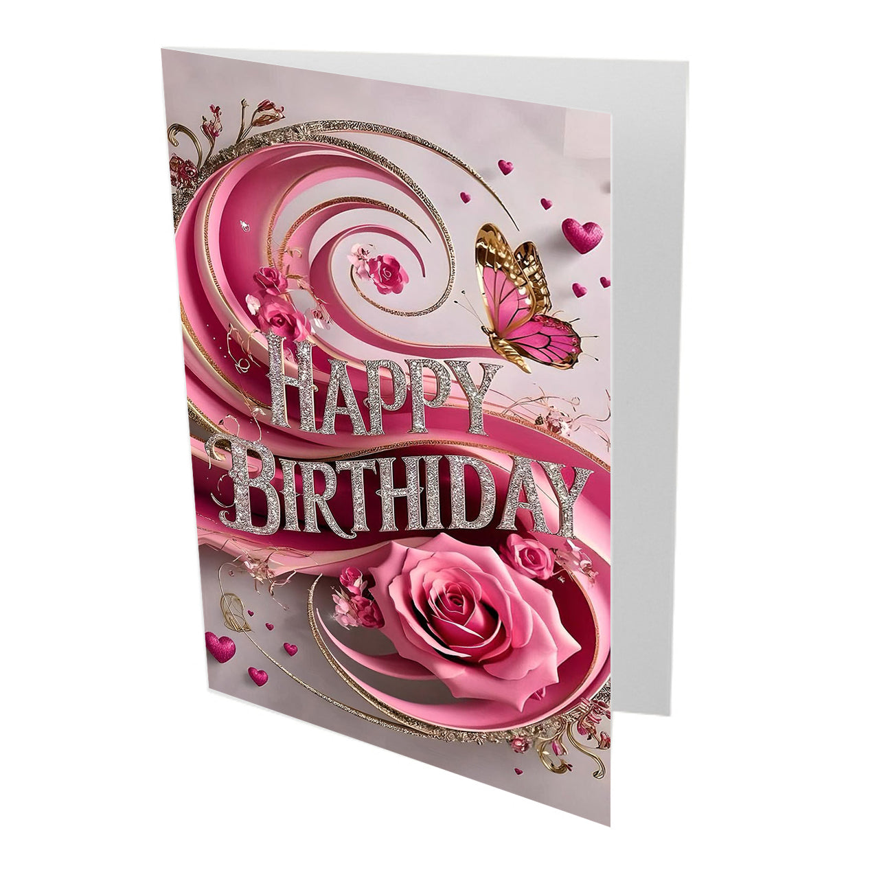 Pink Happy Birthday Card