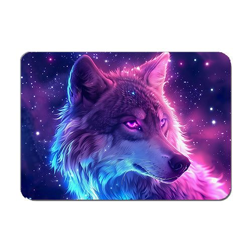 Neon Wolf Mouse Mat