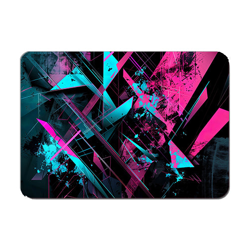 Pink and Blue Pattern Mouse Mat