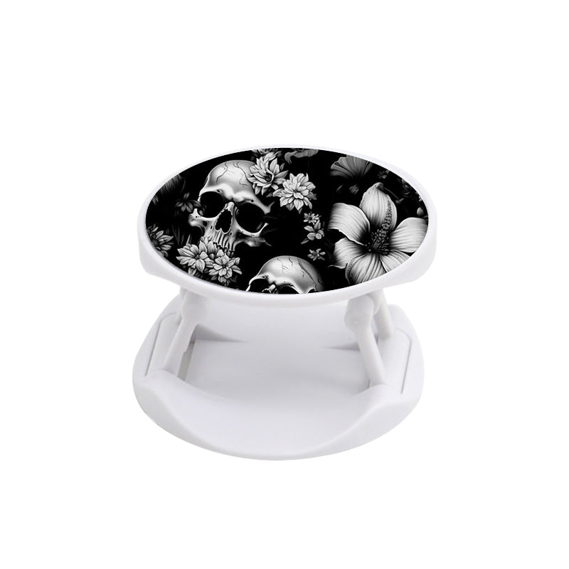 Black and White Skull Phone Stand