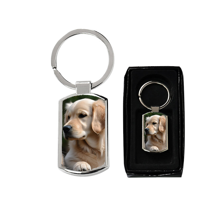 Oblong Metal Keyring Personalised